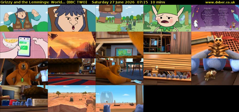 Grizzy and the Lemmings: World... (BBC TWO) Saturday 27 June 2026 07:15 - 07:25