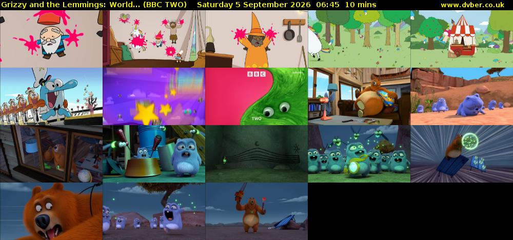 Grizzy and the Lemmings: World... (BBC TWO) Saturday 5 September 2026 06:45 - 06:55
