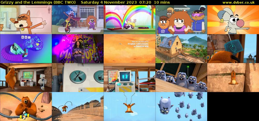 Grizzy and the Lemmings (BBC TWO) Saturday 4 November 2023 07:20 - 07:30