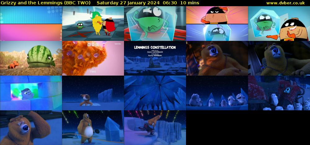 Grizzy and the Lemmings (BBC TWO) Saturday 27 January 2024 06:30 - 06:40