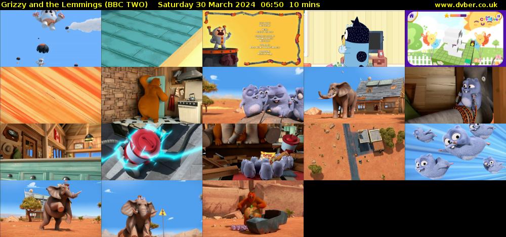 Grizzy and the Lemmings (BBC TWO) Saturday 30 March 2024 06:50 - 07:00