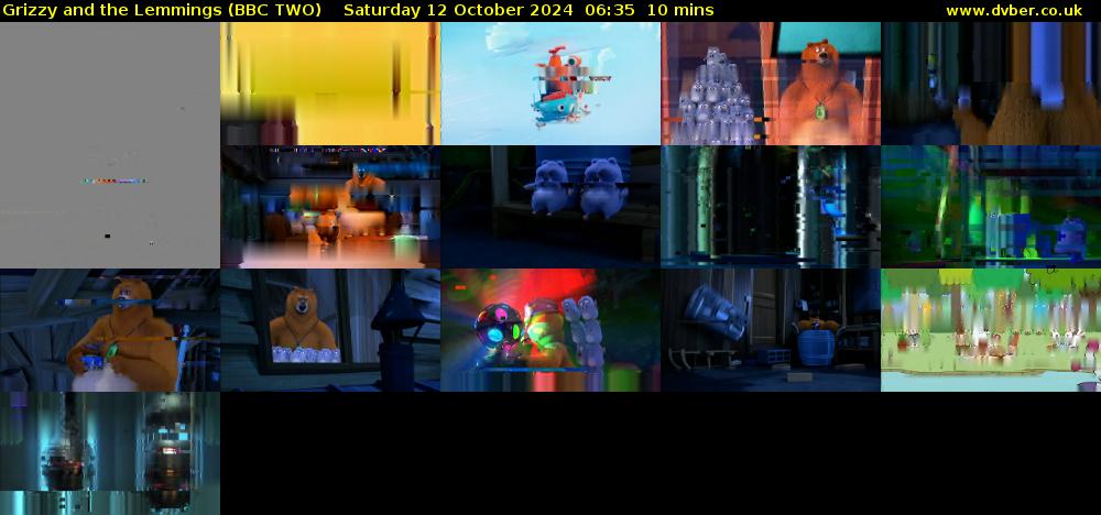 Grizzy and the Lemmings (BBC TWO) Saturday 12 October 2024 06:35 - 06:45