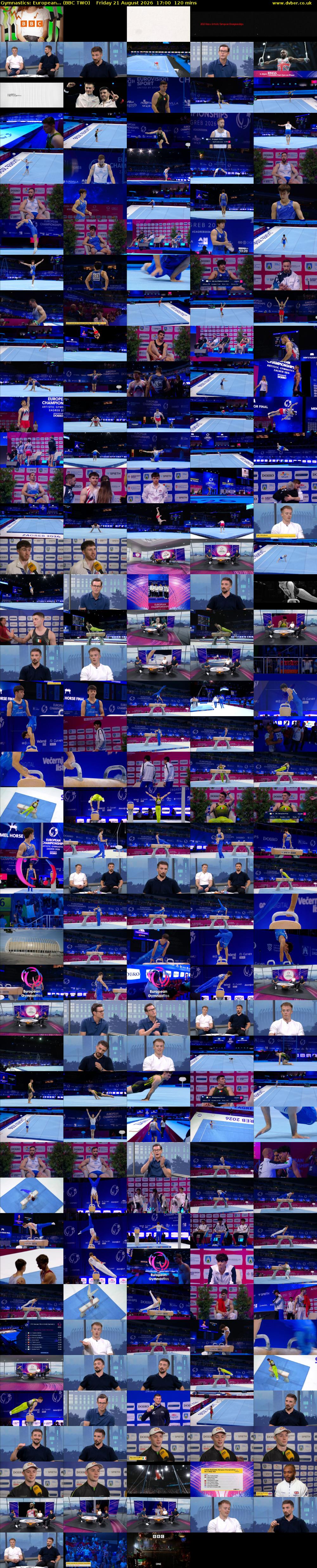 Gymnastics: European... (BBC TWO) Friday 21 August 2026 17:00 - 19:00