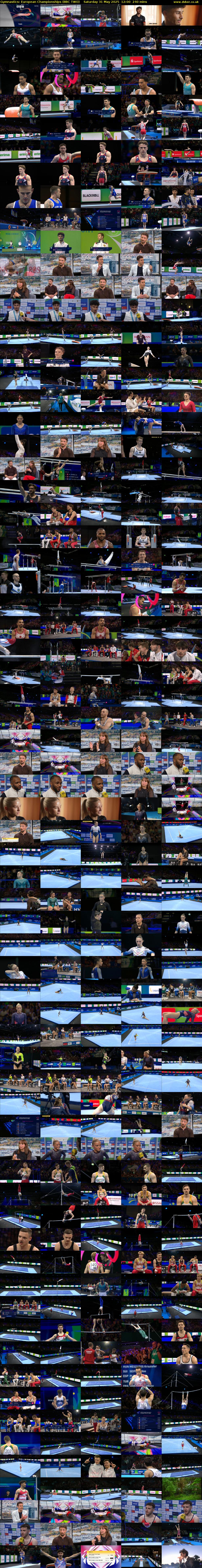 Gymnastics: European Championships (BBC TWO) Saturday 31 May 2025 12:00 - 16:00