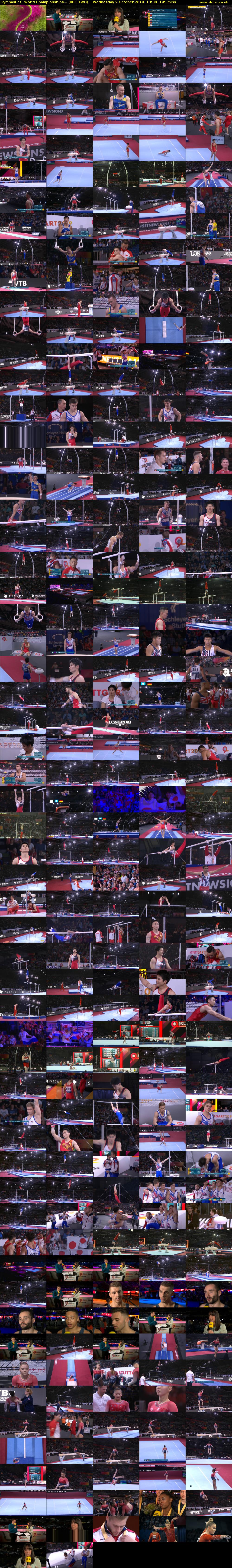 Gymnastics: World Championships... (BBC TWO) Wednesday 9 October 2019 13:00 - 16:15