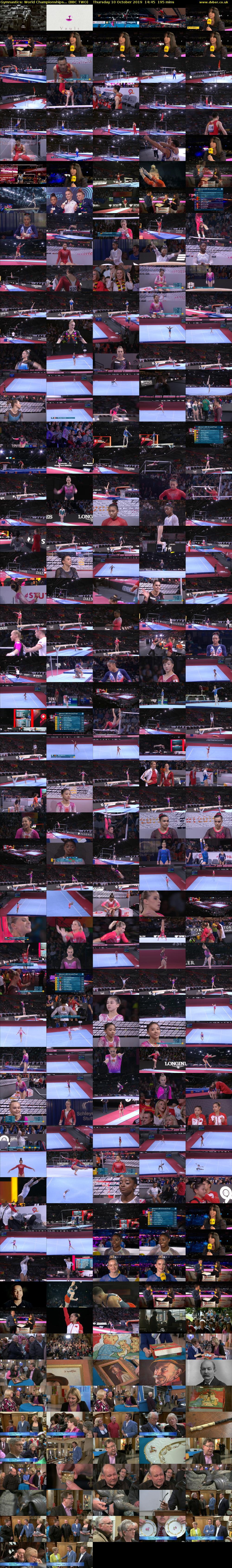 Gymnastics: World Championships... (BBC TWO) Thursday 10 October 2019 14:45 - 18:00