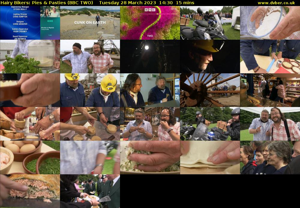 Hairy Bikers: Pies & Pasties (BBC TWO) Tuesday 28 March 2023 14:30 - 14:45