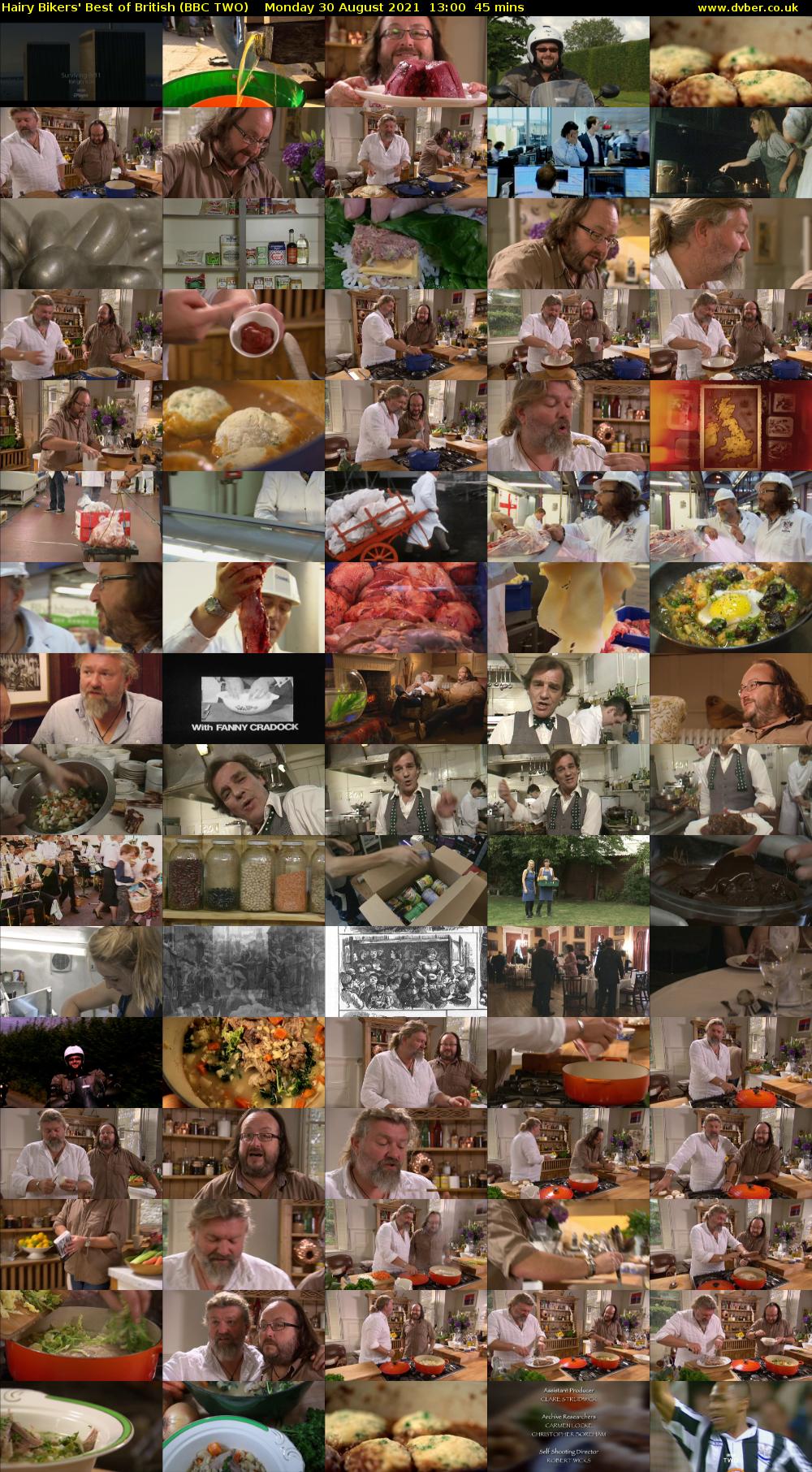 Hairy Bikers' Best of British (BBC TWO) Monday 30 August 2021 13:00 - 13:45