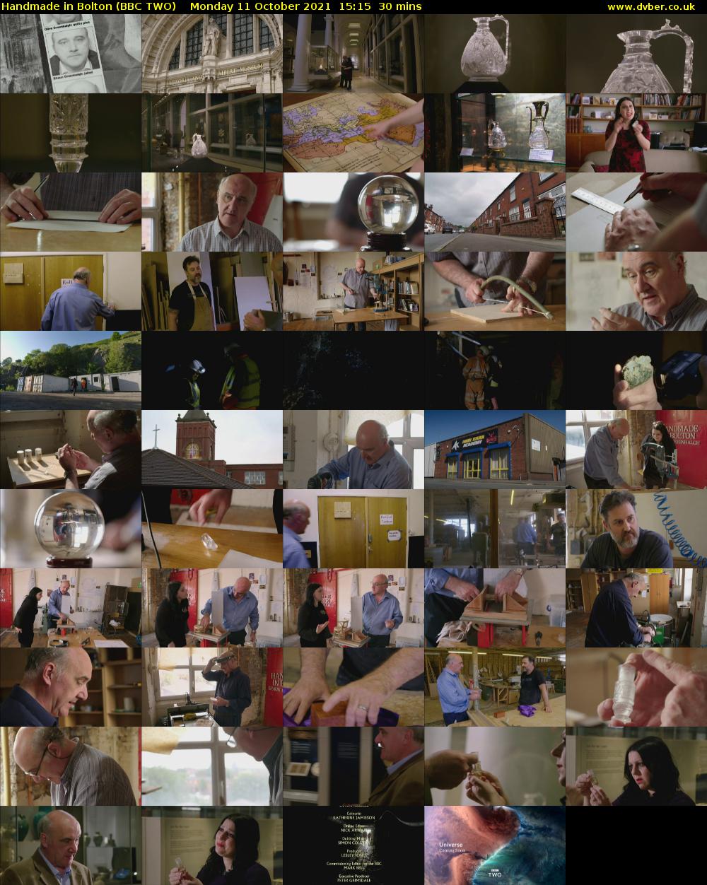 Handmade in Bolton (BBC TWO) Monday 11 October 2021 15:15 - 15:45