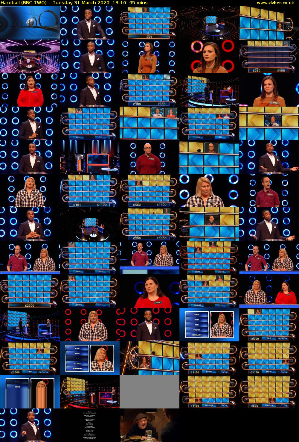 Hardball (BBC TWO) Tuesday 31 March 2020 13:10 - 13:55