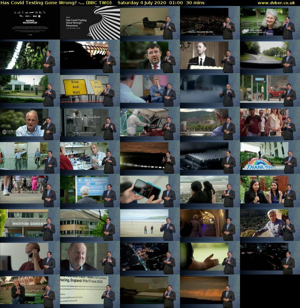Has Covid Testing Gone Wrong? -... (BBC TWO) Saturday 4 July 2020 01:00 - 01:30