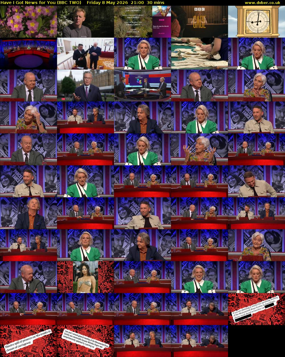 Have I Got News for You (BBC TWO) Friday 8 May 2026 21:00 - 21:30