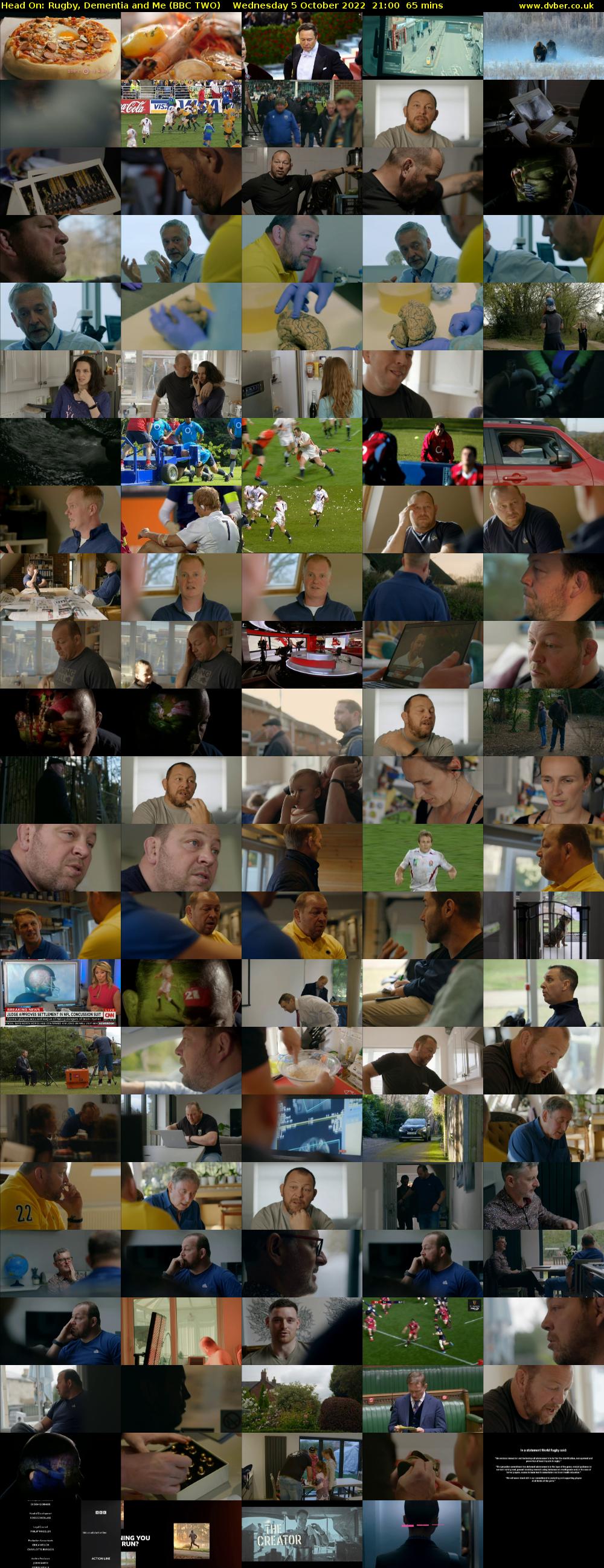 Head On: Rugby, Dementia and Me (BBC TWO) Wednesday 5 October 2022 21:00 - 22:05
