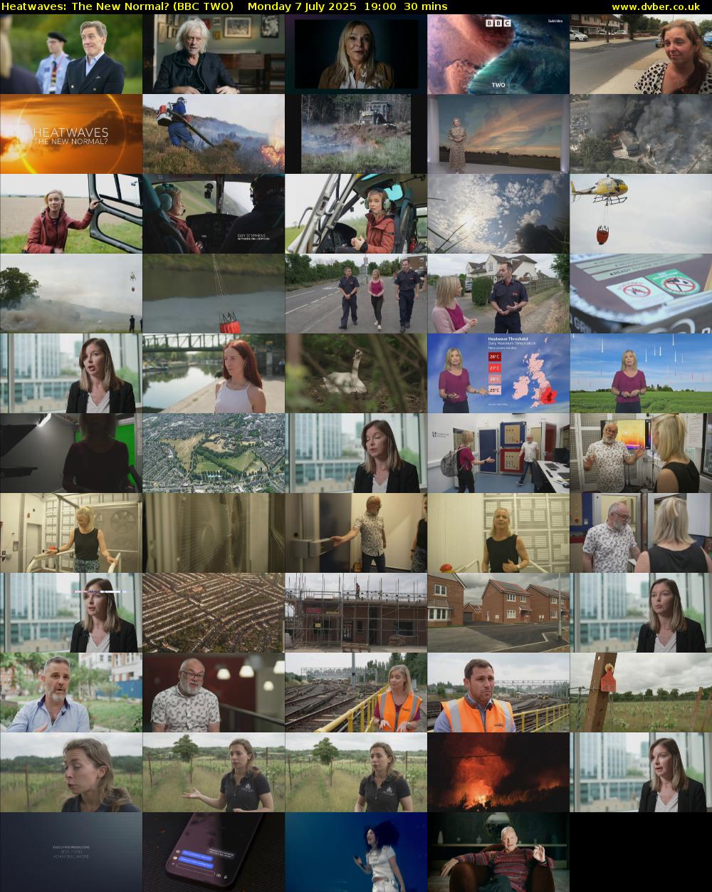 Heatwaves: The New Normal? (BBC TWO) Monday 7 July 2025 19:00 - 19:30