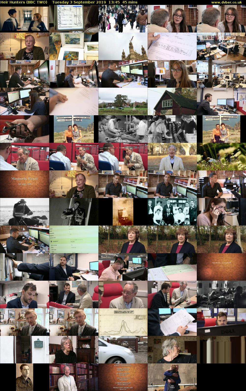Heir Hunters (BBC TWO) Tuesday 3 September 2019 13:45 - 14:30