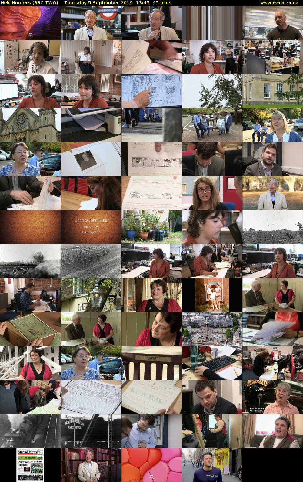 Heir Hunters (BBC TWO) Thursday 5 September 2019 13:45 - 14:30