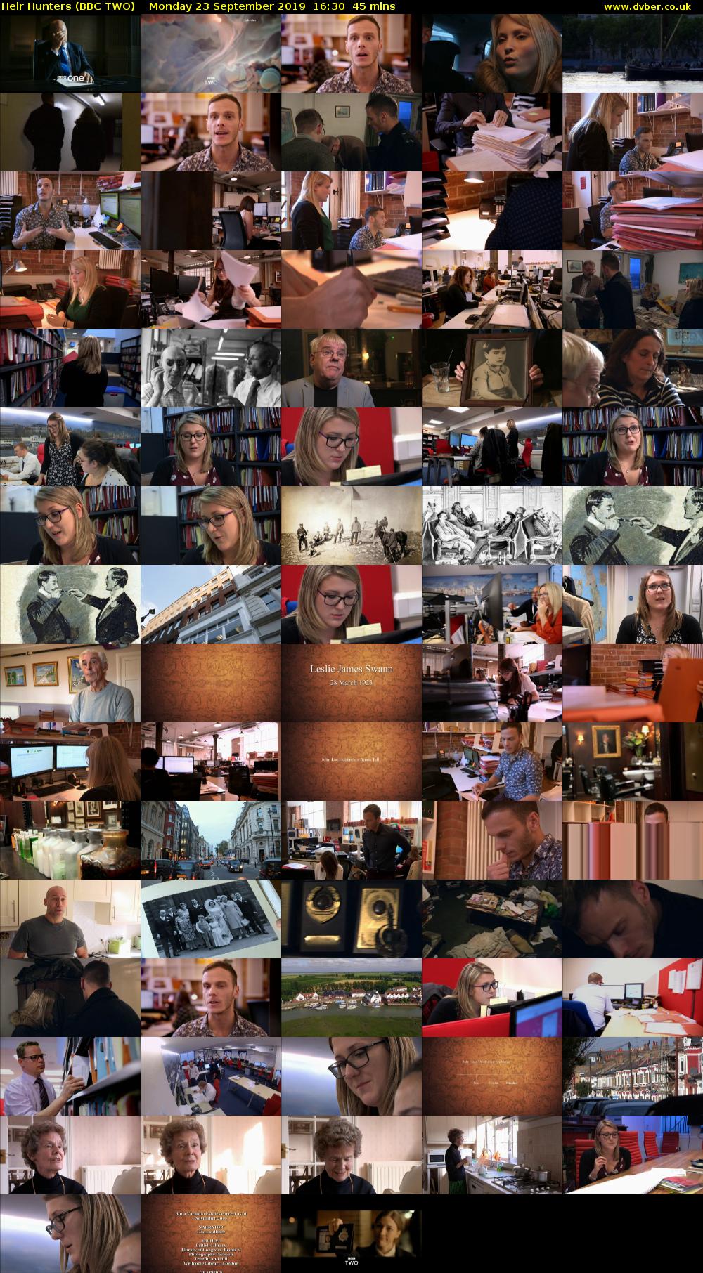 Heir Hunters (BBC TWO) Monday 23 September 2019 16:30 - 17:15