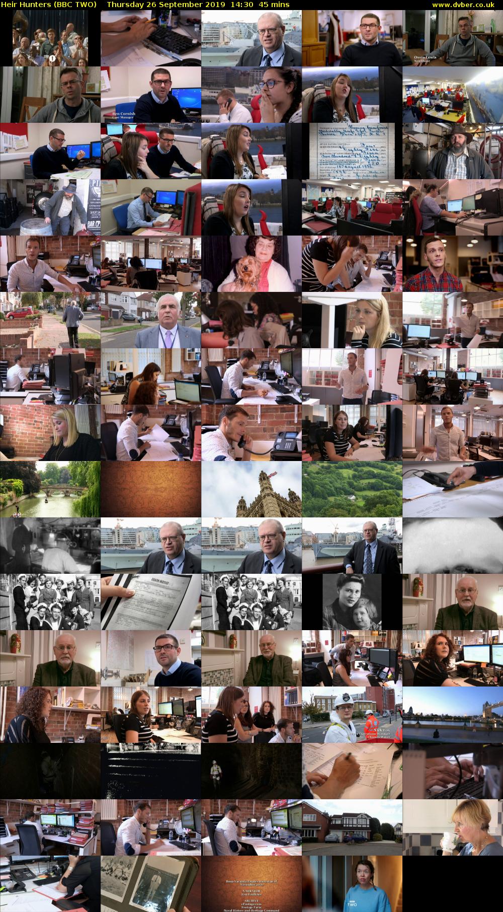 Heir Hunters (BBC TWO) Thursday 26 September 2019 14:30 - 15:15
