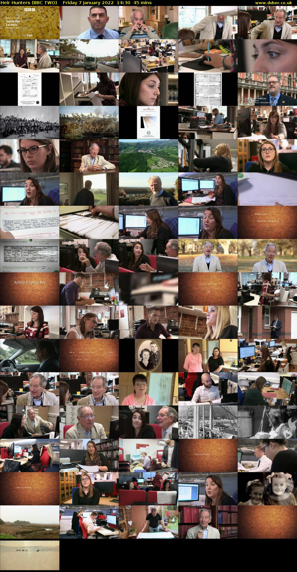 Heir Hunters (BBC TWO) Friday 7 January 2022 14:30 - 15:15