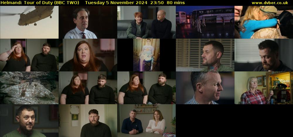 Helmand: Tour of Duty (BBC TWO) Tuesday 5 November 2024 23:50 - 01:10