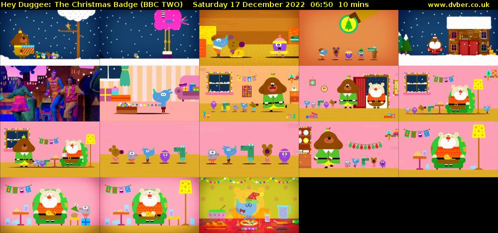 Hey Duggee: The Christmas Badge (BBC TWO) Saturday 17 December 2022 06:50 - 07:00