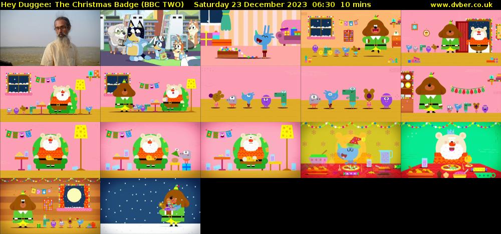 Hey Duggee: The Christmas Badge (BBC TWO) Saturday 23 December 2023 06:30 - 06:40