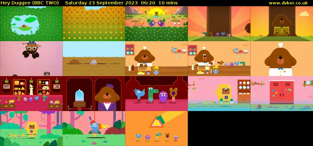 Hey Duggee (BBC TWO) Saturday 23 September 2023 06:20 - 06:30