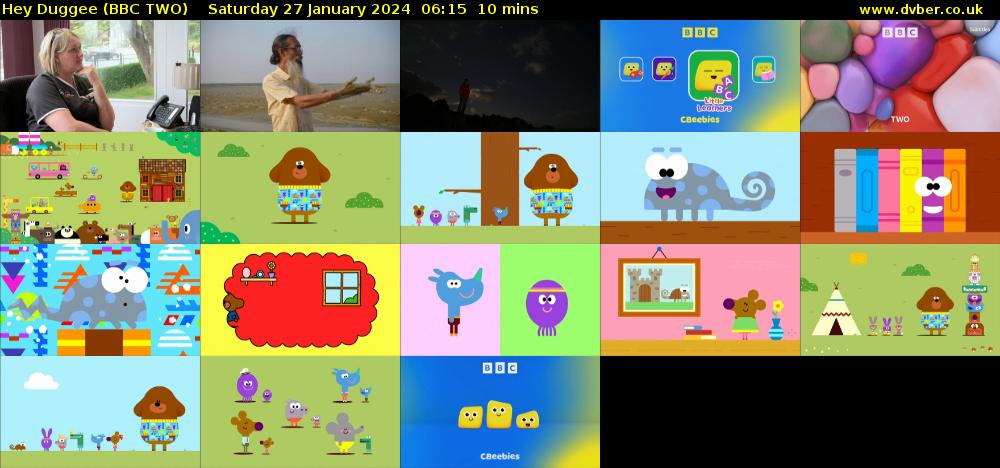 Hey Duggee (BBC TWO) Saturday 27 January 2024 06:15 - 06:25