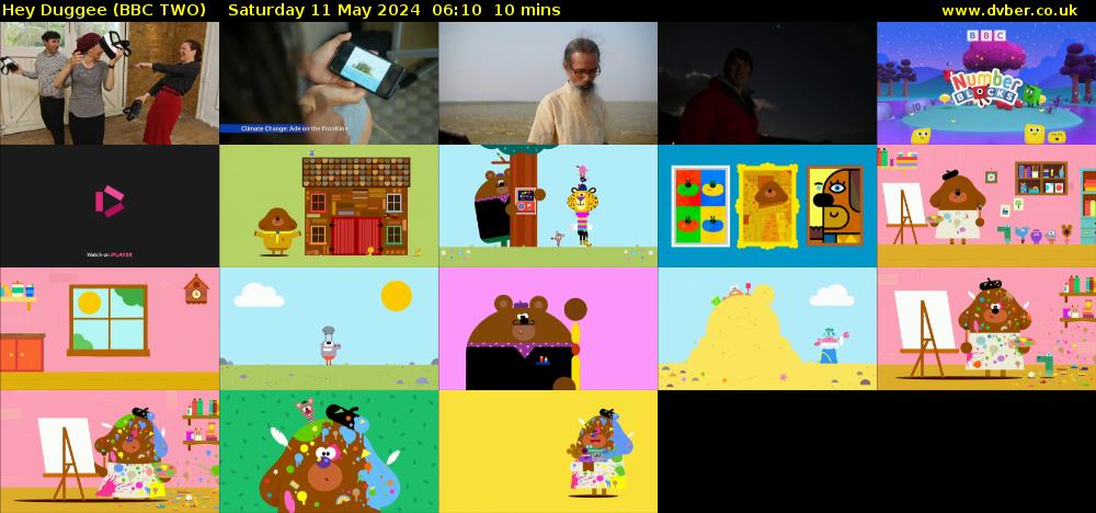 Hey Duggee (BBC TWO) Saturday 11 May 2024 06:10 - 06:20