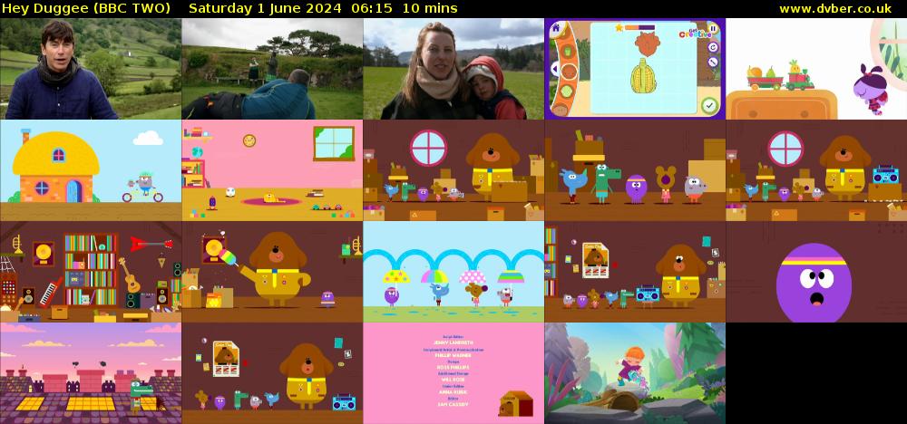Hey Duggee (BBC TWO) Saturday 1 June 2024 06:15 - 06:25