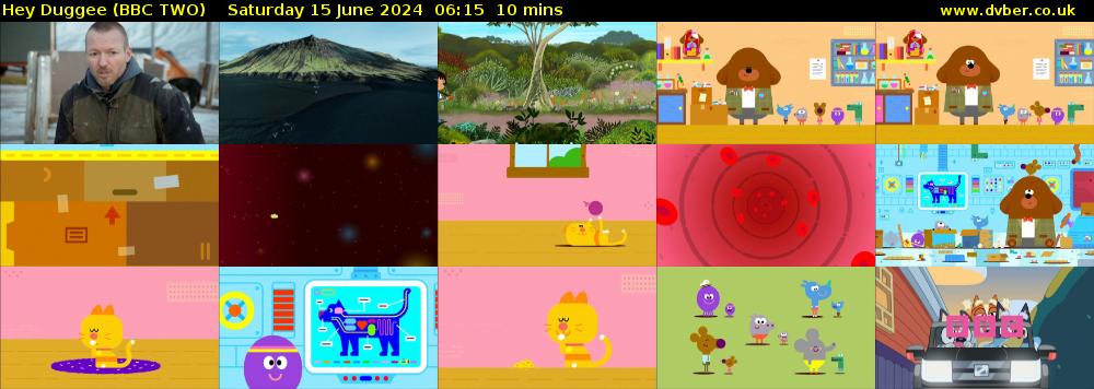 Hey Duggee (BBC TWO) Saturday 15 June 2024 06:15 - 06:25