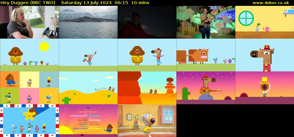 Hey Duggee (BBC TWO) Saturday 13 July 2024 06:15 - 06:25