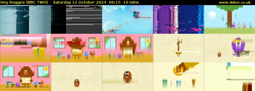 Hey Duggee (BBC TWO) Saturday 12 October 2024 06:15 - 06:25