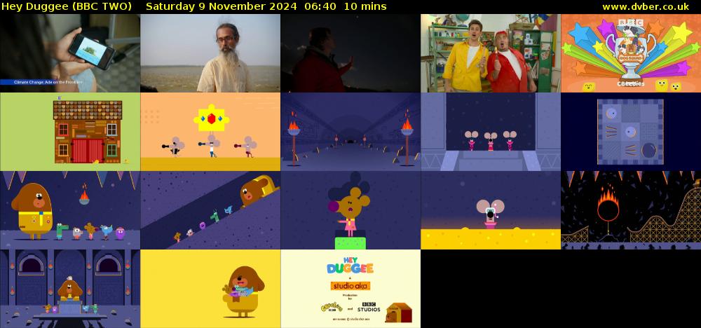 Hey Duggee (BBC TWO) Saturday 9 November 2024 06:40 - 06:50
