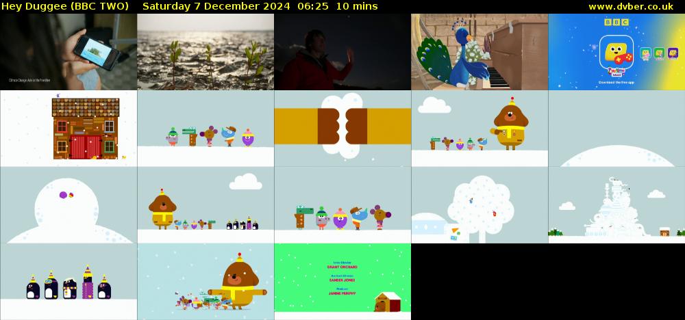 Hey Duggee (BBC TWO) Saturday 7 December 2024 06:25 - 06:35