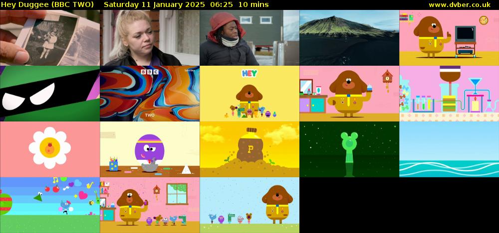 Hey Duggee (BBC TWO) Saturday 11 January 2025 06:25 - 06:35