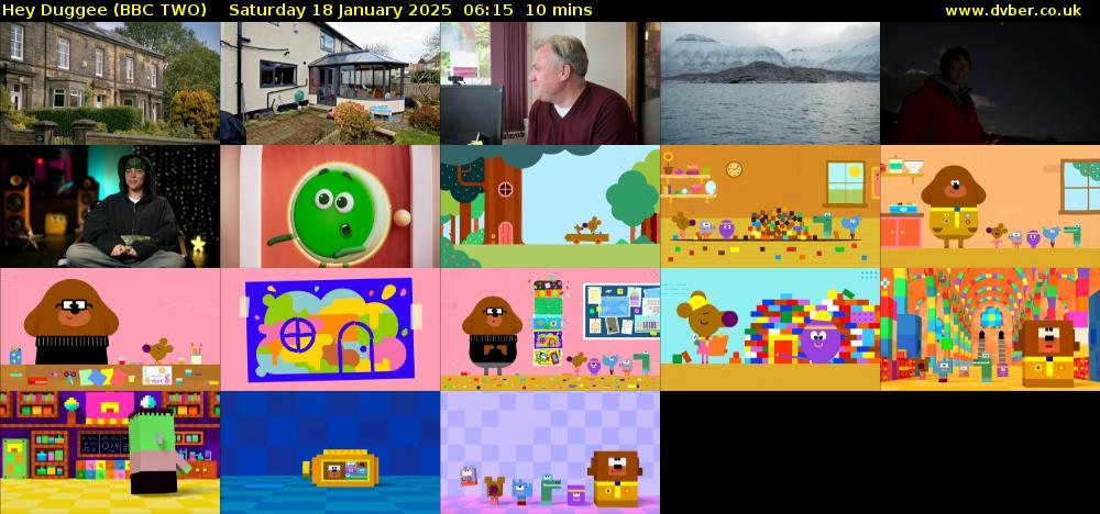 Hey Duggee (BBC TWO) Saturday 18 January 2025 06:15 - 06:25