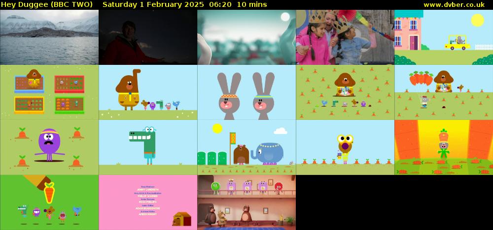 Hey Duggee (BBC TWO) Saturday 1 February 2025 06:20 - 06:30