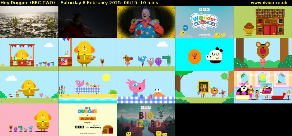Hey Duggee (BBC TWO) Saturday 8 February 2025 06:15 - 06:25