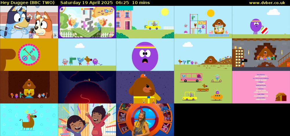Hey Duggee (BBC TWO) Saturday 19 April 2025 06:25 - 06:35