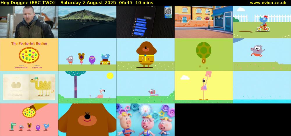 Hey Duggee (BBC TWO) Saturday 2 August 2025 06:45 - 06:55