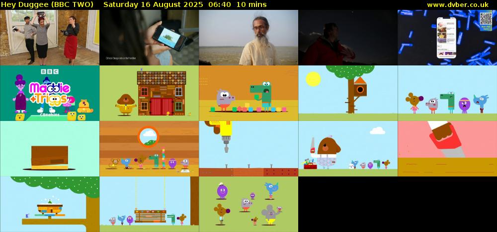Hey Duggee (BBC TWO) Saturday 16 August 2025 06:40 - 06:50