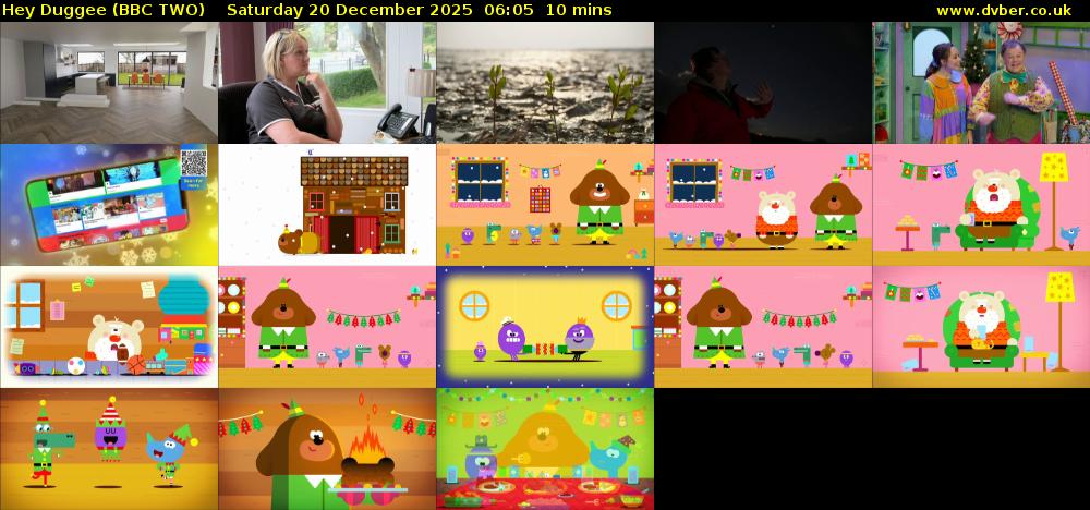 Hey Duggee (BBC TWO) Saturday 20 December 2025 06:05 - 06:15