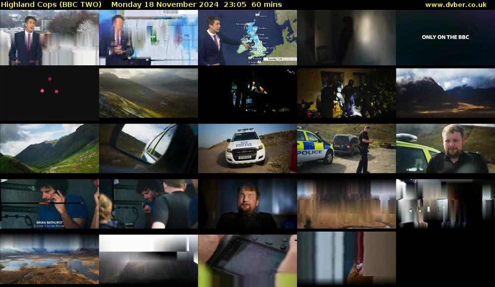 Highland Cops (BBC TWO) Monday 18 November 2024 23:05 - 00:05
