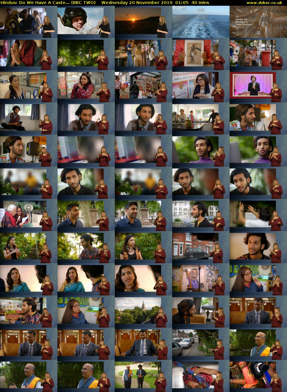 Hindus: Do We Have A Caste... (BBC TWO) Wednesday 20 November 2019 01:05 - 01:45
