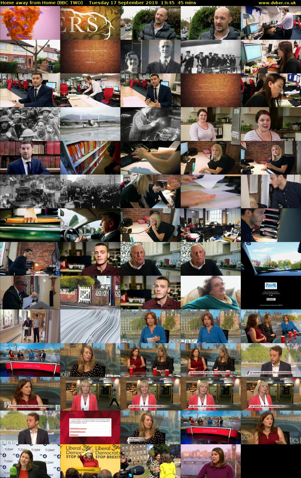 Home Away from Home (BBC TWO) Tuesday 17 September 2019 13:45 - 14:30