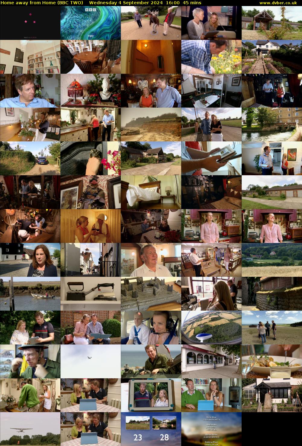 Home Away from Home (BBC TWO) Wednesday 4 September 2024 16:00 - 16:45