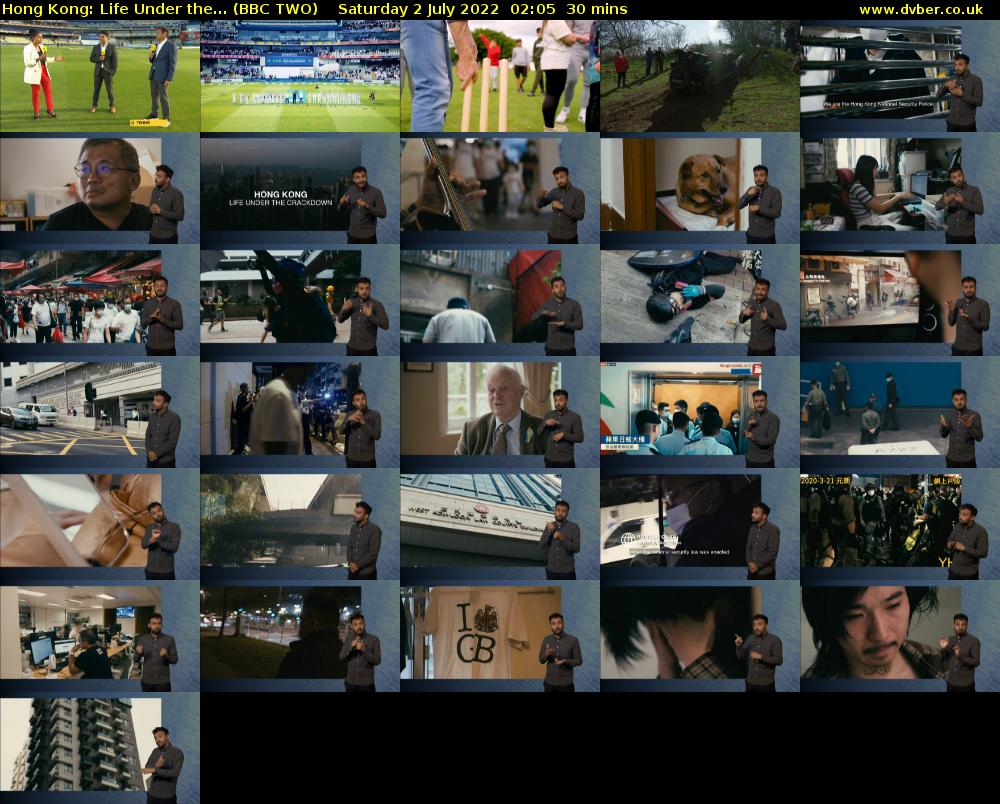 Hong Kong: Life Under the... (BBC TWO) Saturday 2 July 2022 02:05 - 02:35