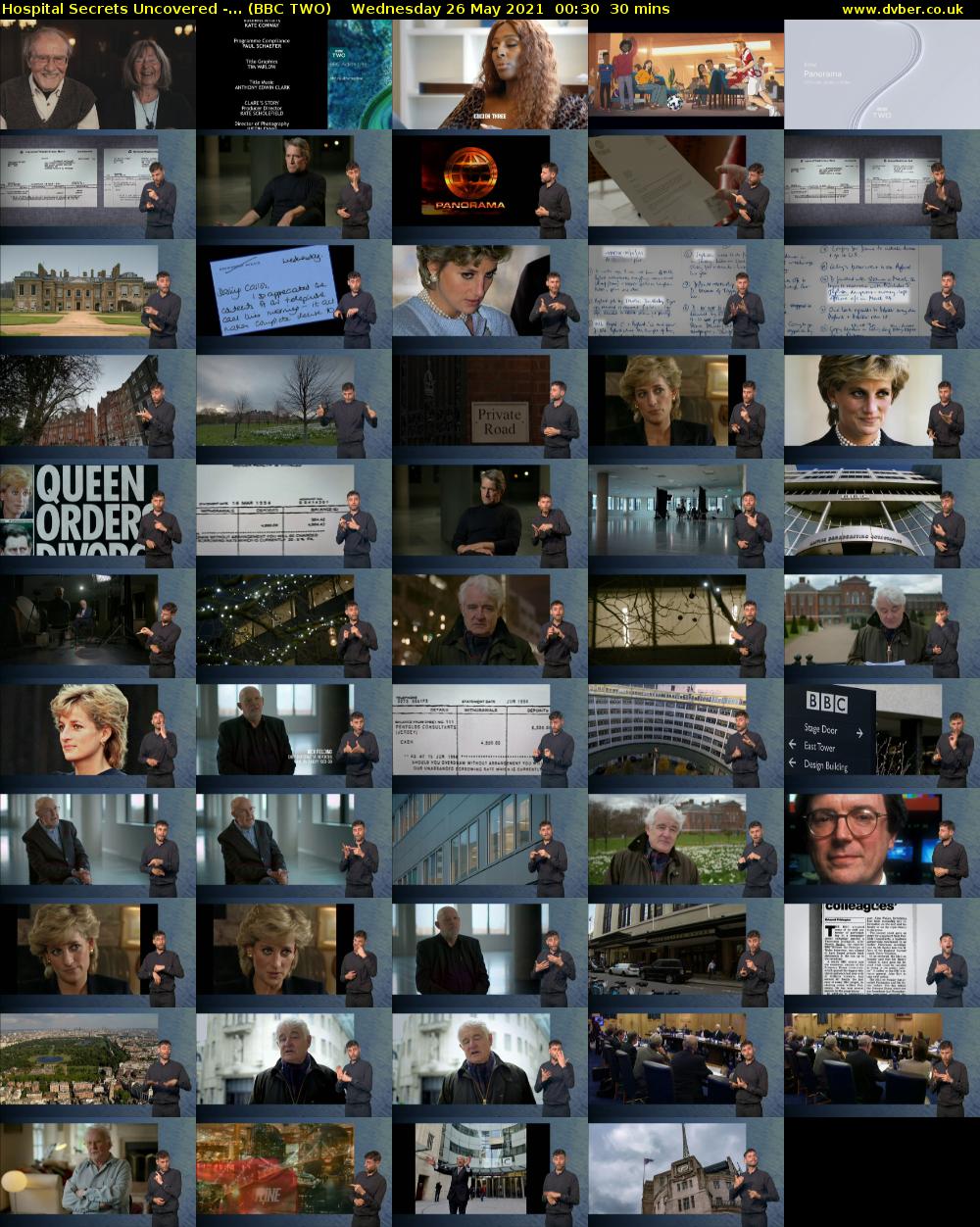 Hospital Secrets Uncovered -... (BBC TWO) Wednesday 26 May 2021 00:30 - 01:00