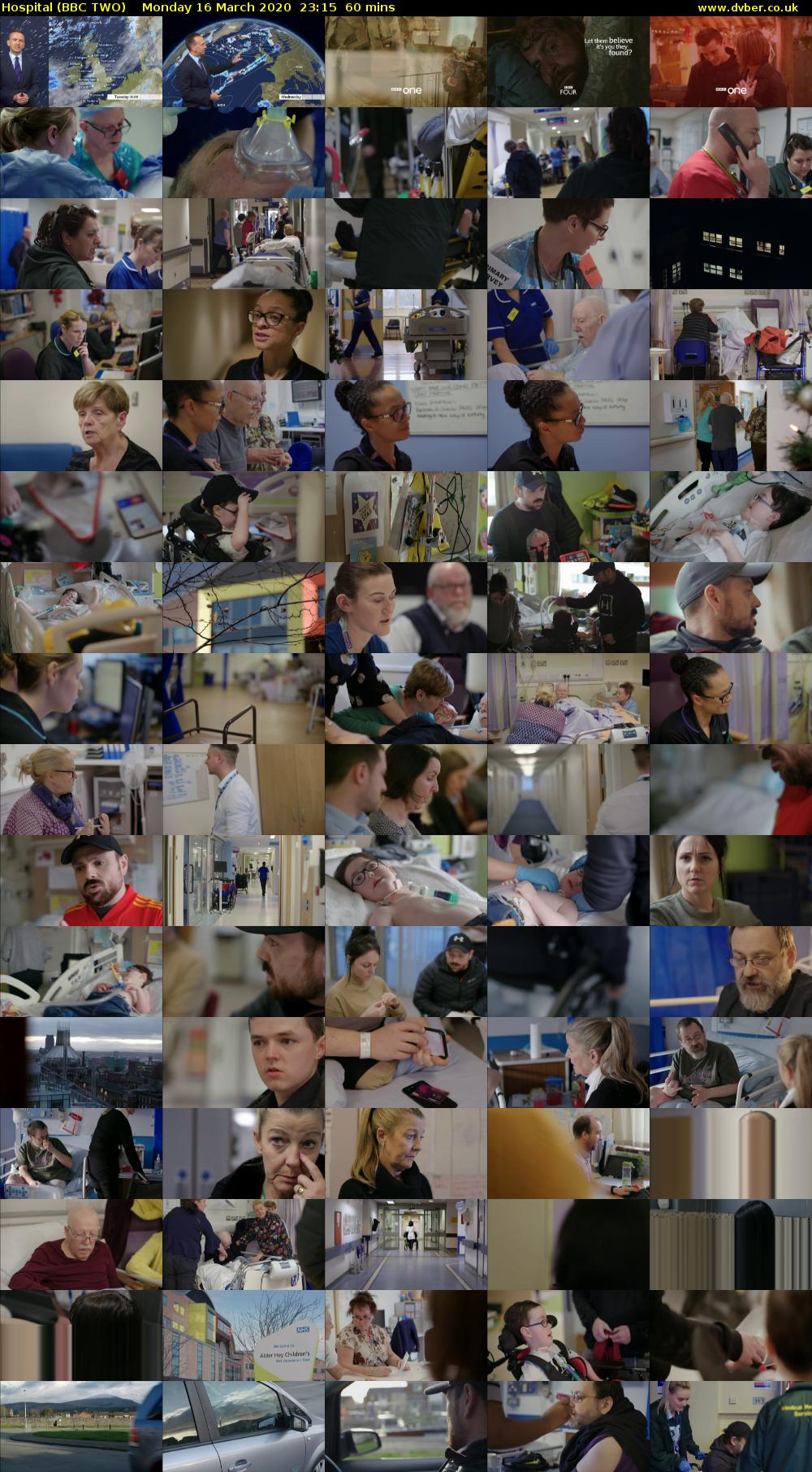 Hospital (BBC TWO) Monday 16 March 2020 23:15 - 00:15